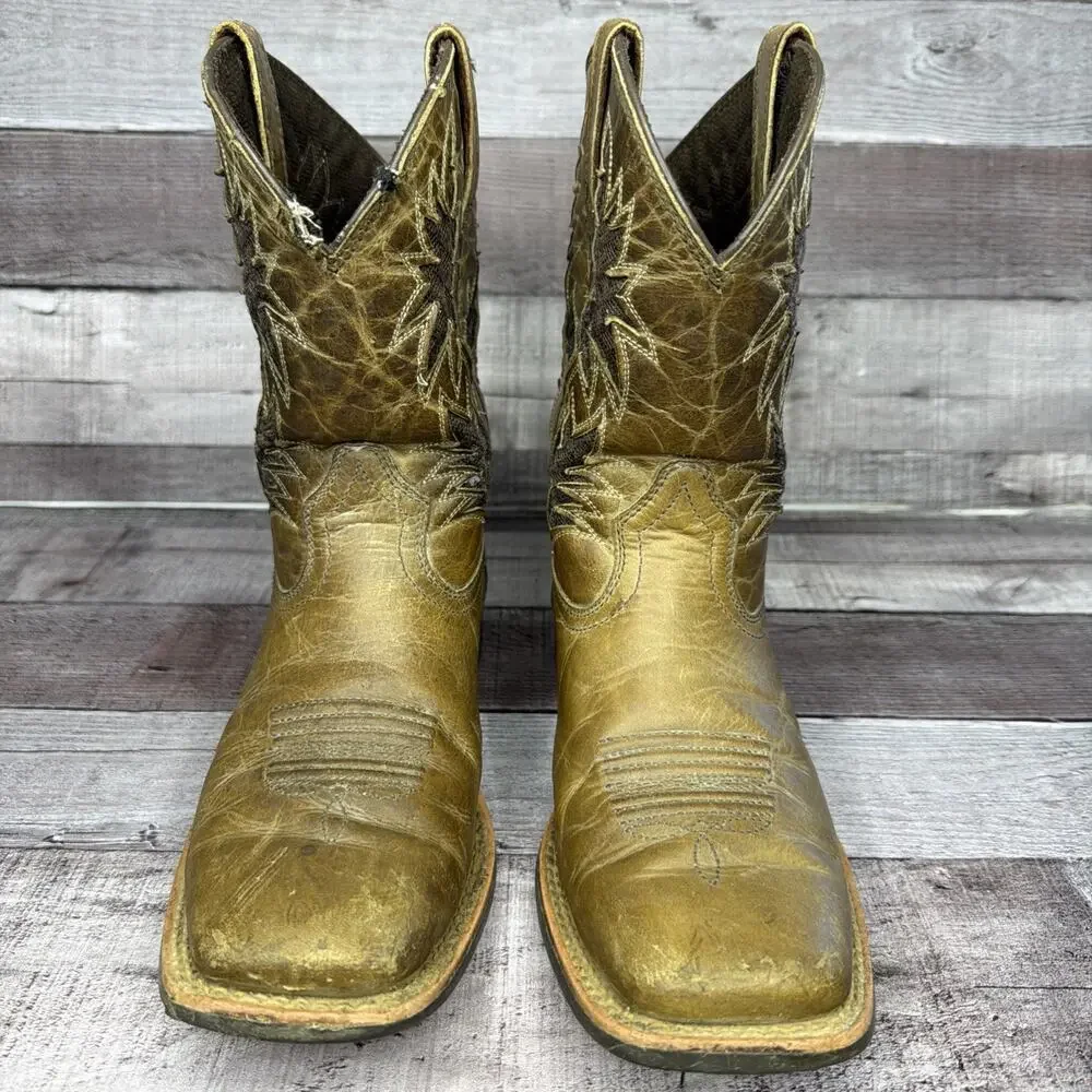 Ariat Boots Brown Leather Western 10031488 Wiggle Room Youth size 3.5